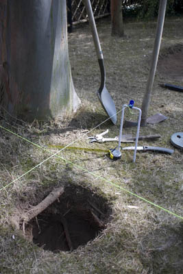 click to enlarge first corner hole