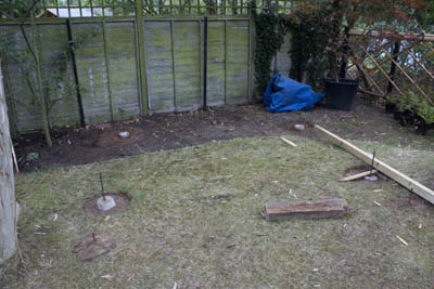 click to enlarge footings complete - checking levels