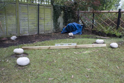 click to enlarge stones mounted and levelled